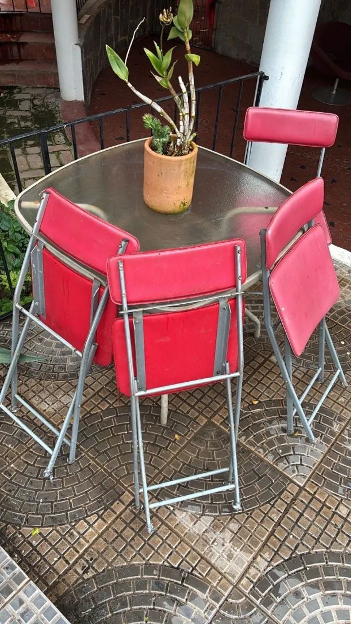 Mesa de jardim com 4 cadeiras dobraveis - Foto 4