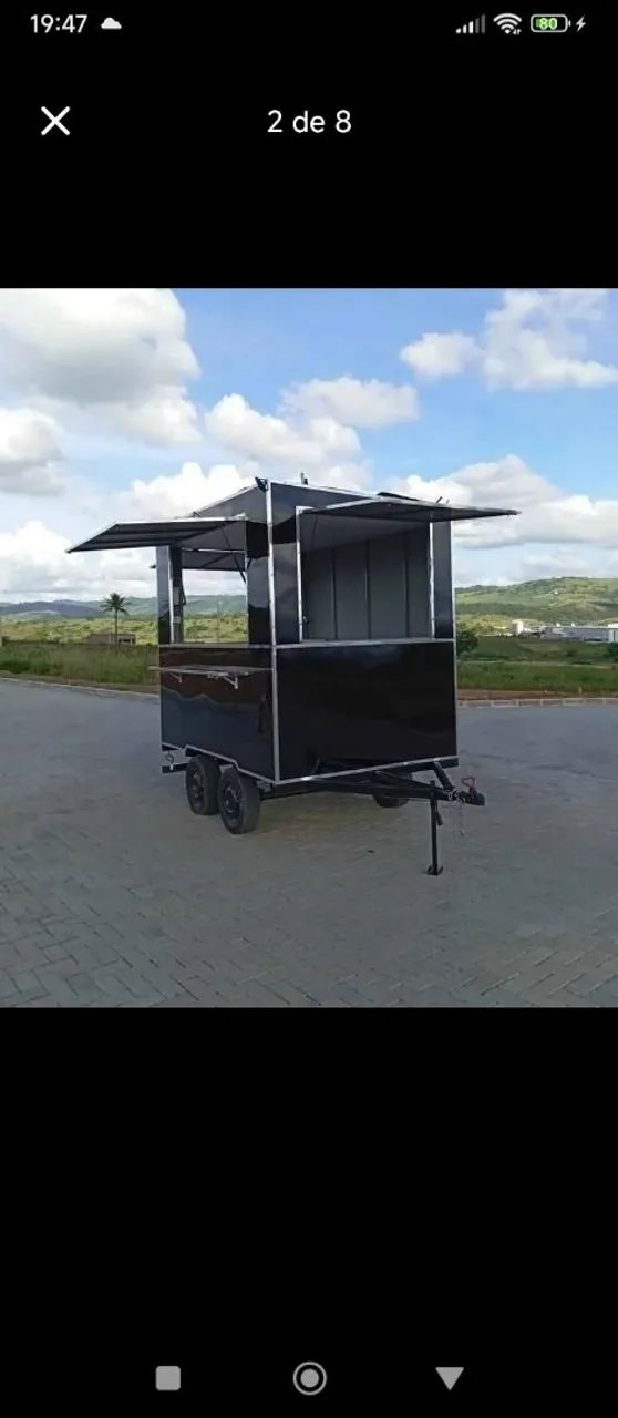 Food trailer fabricação própria, medidas (2.5x1.5) - Foto 3