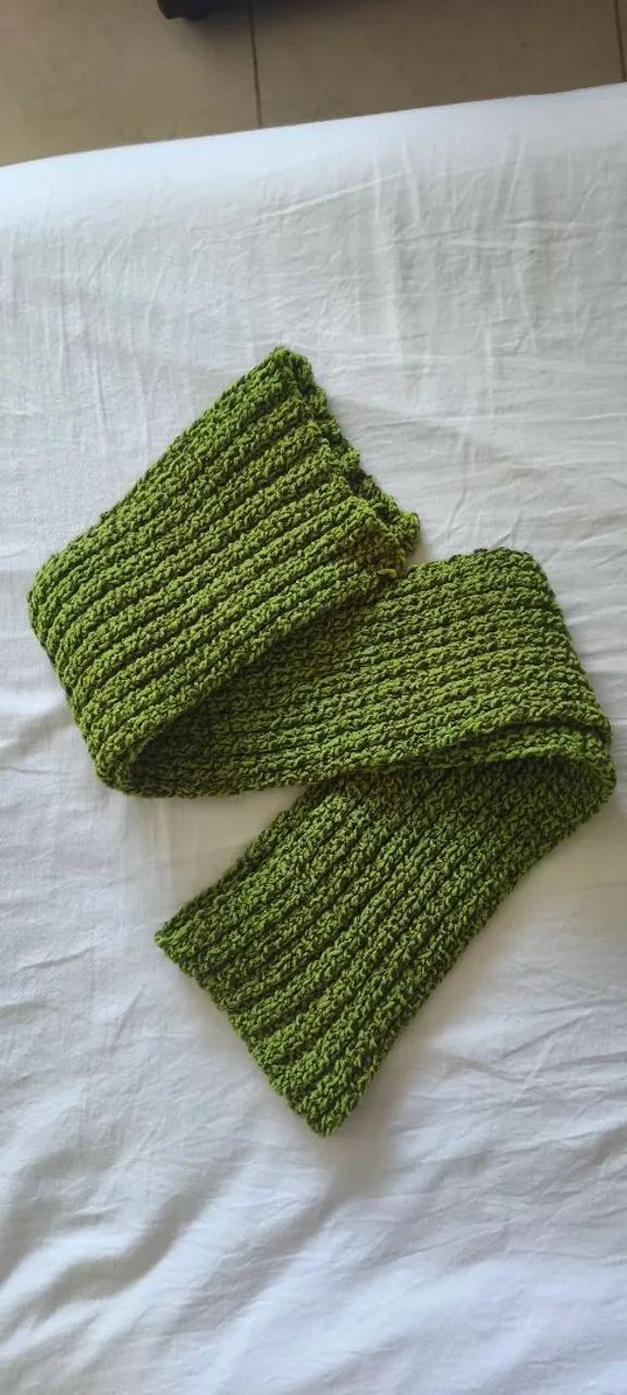 Cachecol Artesanal Verde Bandeira