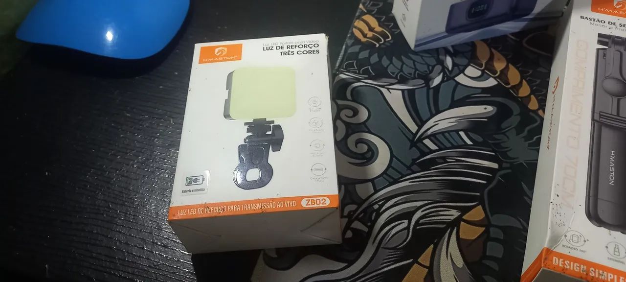 Kit Completo para Criadores de Conteúdo - Tripé + Luz LED + Microfone Sem Fio - Foto 3