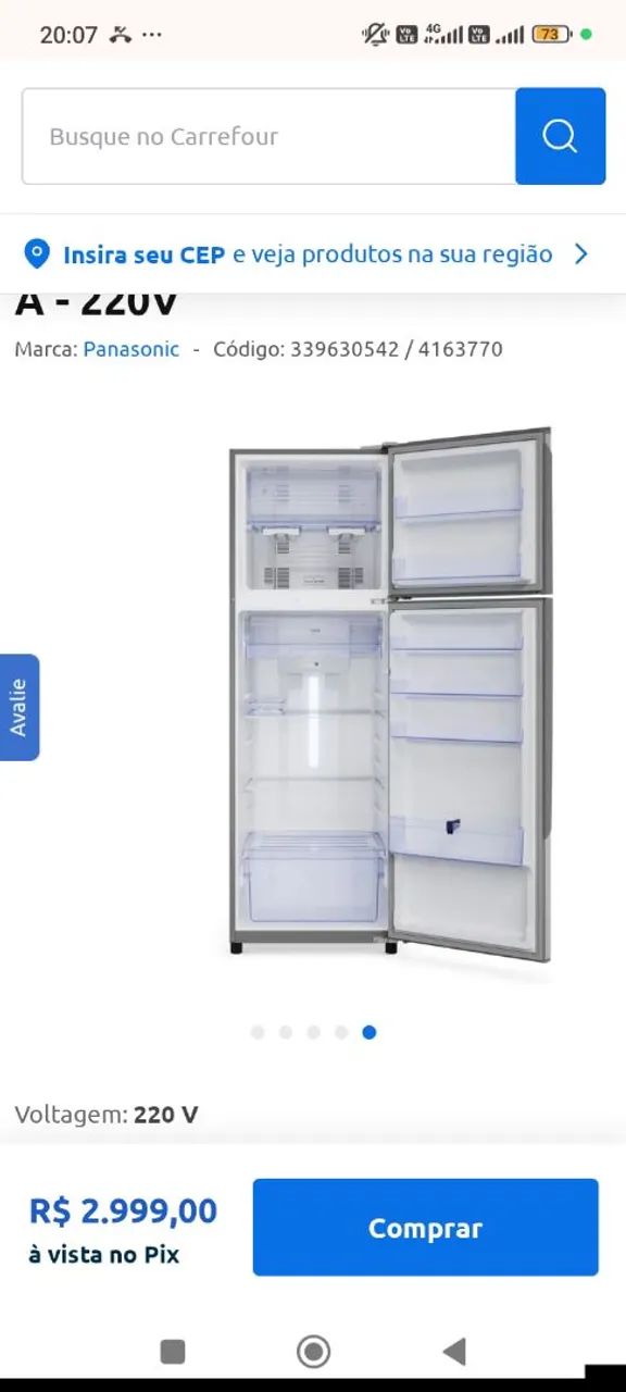 Geladeira Panasonic Inox BT44 - Foto 2