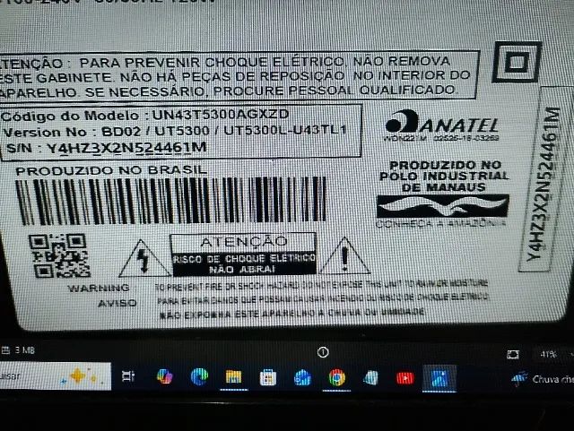   tv, SANSUNG... 43 polegadas.. faltando trocar, somente o  - Foto 4