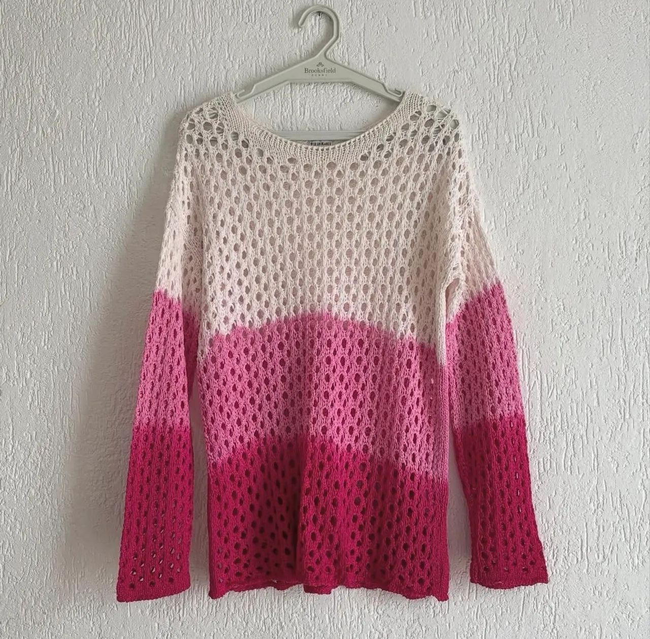 blusa de tricô le lis blanc degradê m
