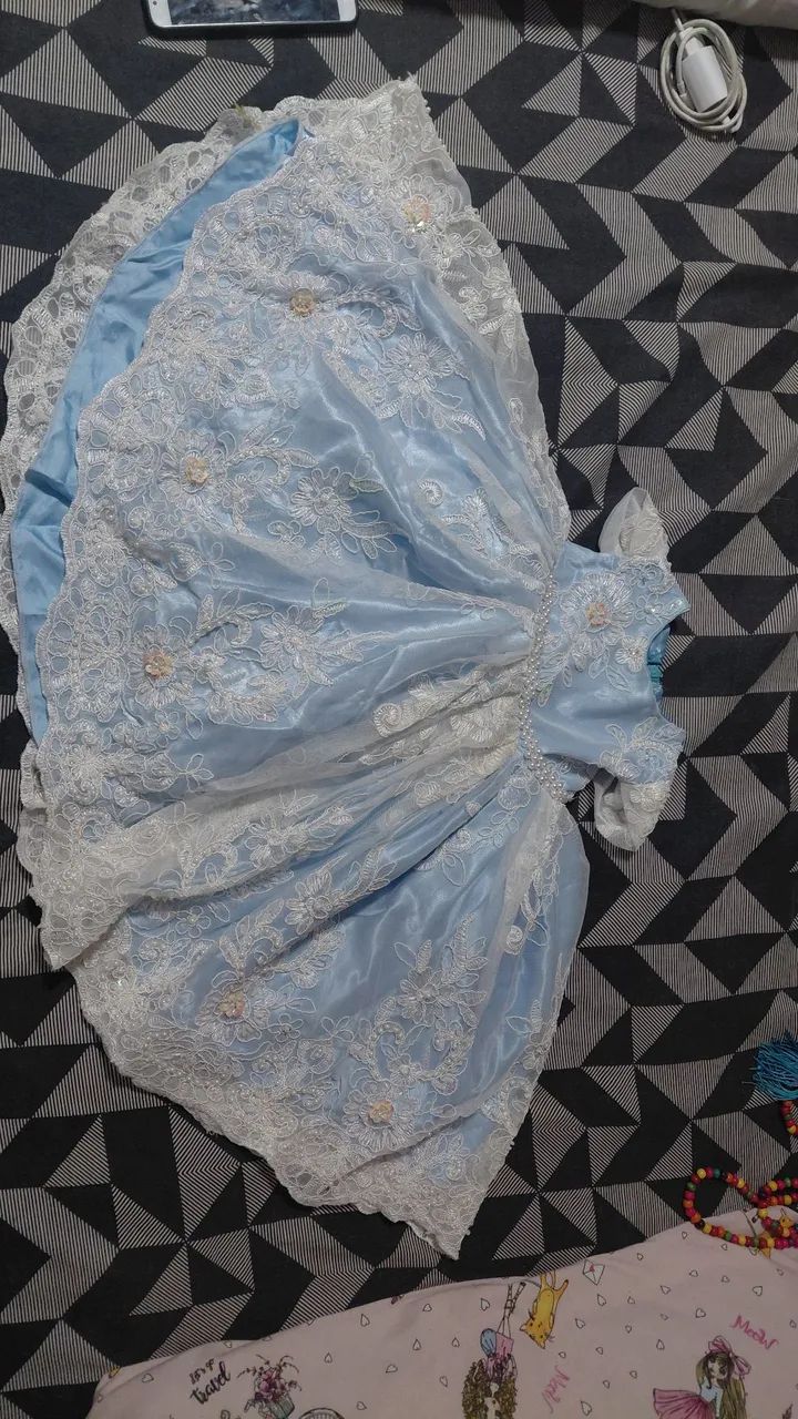 Vestido festa bordado bebê  - Foto 4