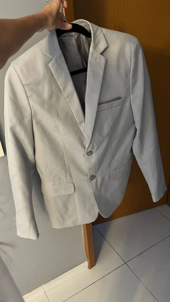 Blazer masculino cinza P - Foto 2