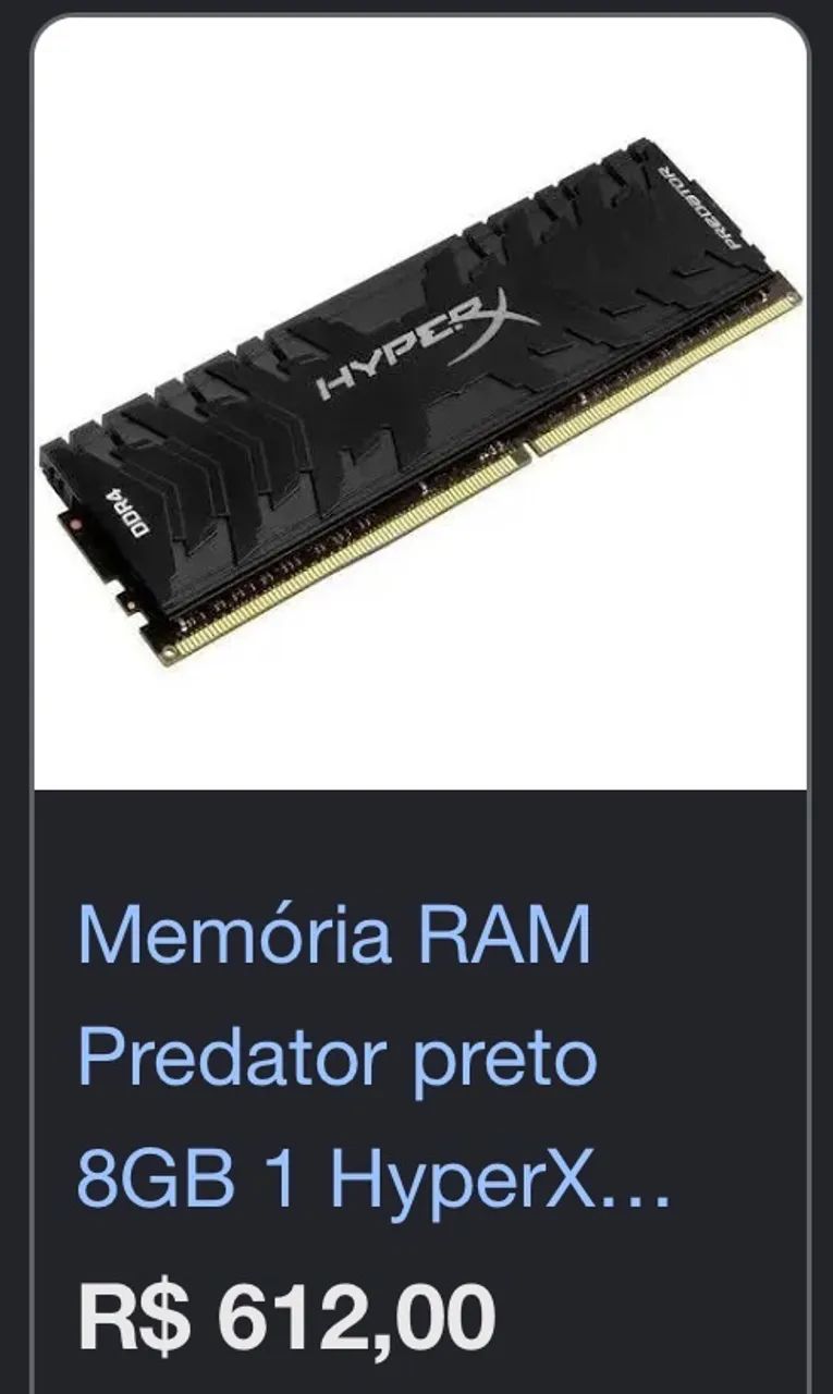 Memória RAM HyperX PREDATOR 8GB DDR4 3200MHz CL16 - Foto 3