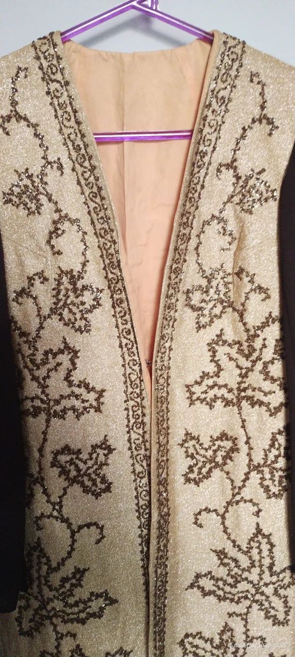 Abaya bordado Dourado  - Foto 3