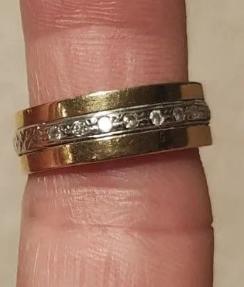 Aliança de ouro 18k com brilhantes - Foto 2