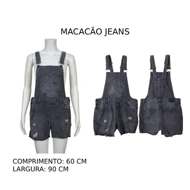Macacão Jeans Feminino