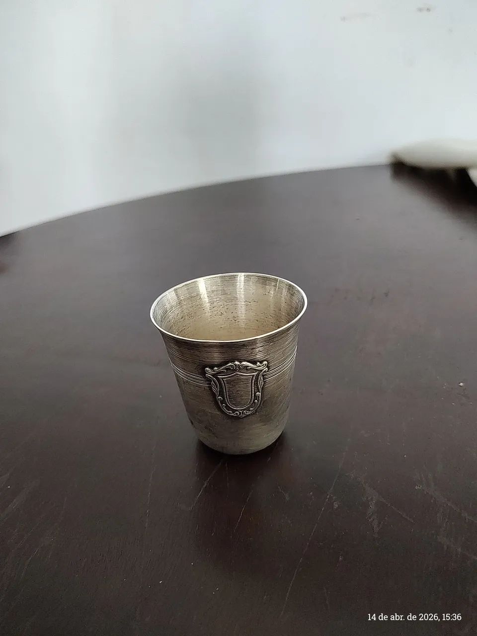 Medidor antigo em metal prateado da marca regia 90