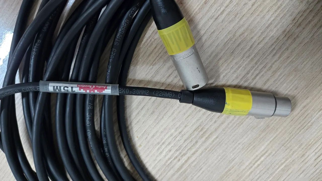 CABOS DE ÁUDIO/MICROFONE 15m XLR (Par) - Foto 2