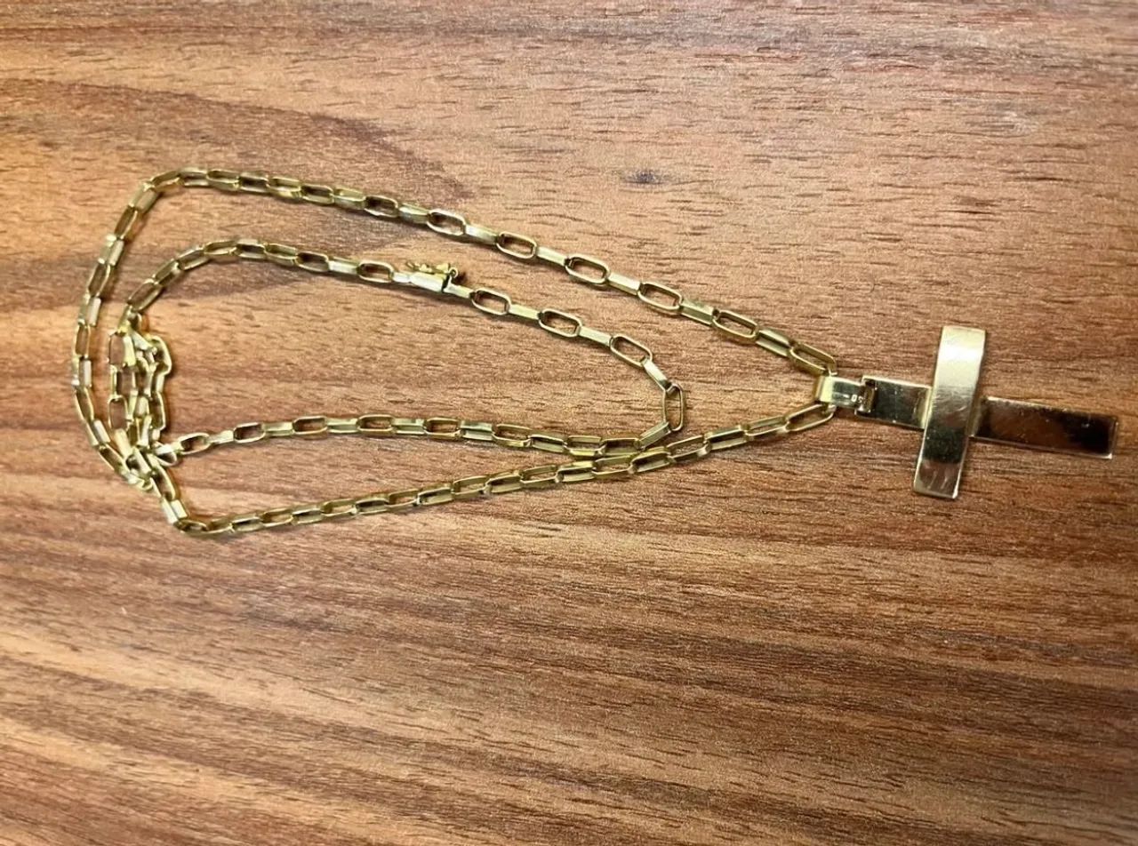 Cordão de ouro 18k maciço  - Foto 2