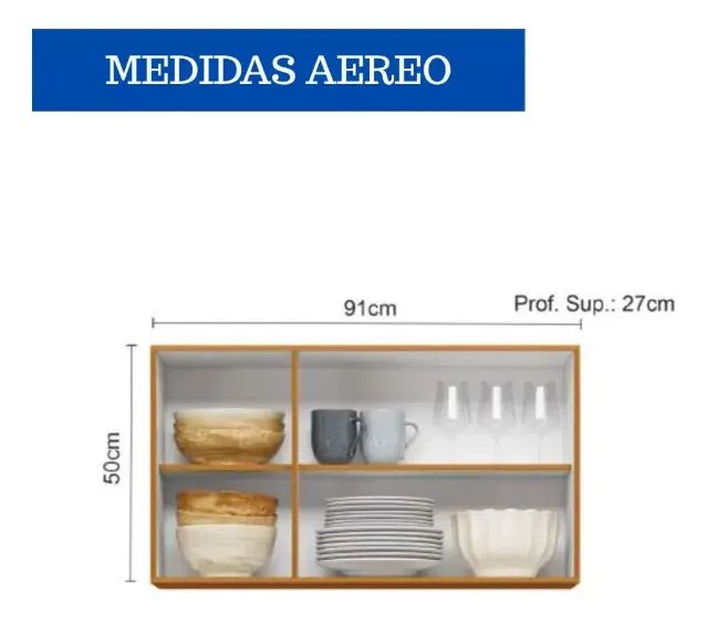 Armário de Cozinha Compacto kit com 2 Peças - Foto 4