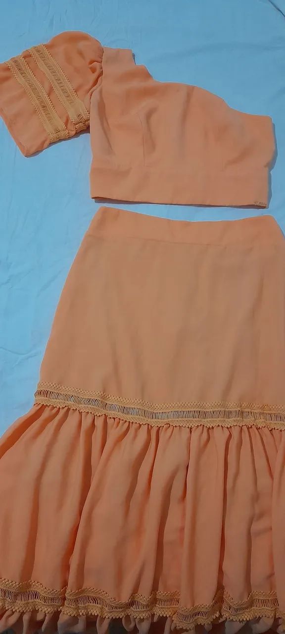 Bazar de Luxo Conjunto Saia e Crooped Deep - Foto 2