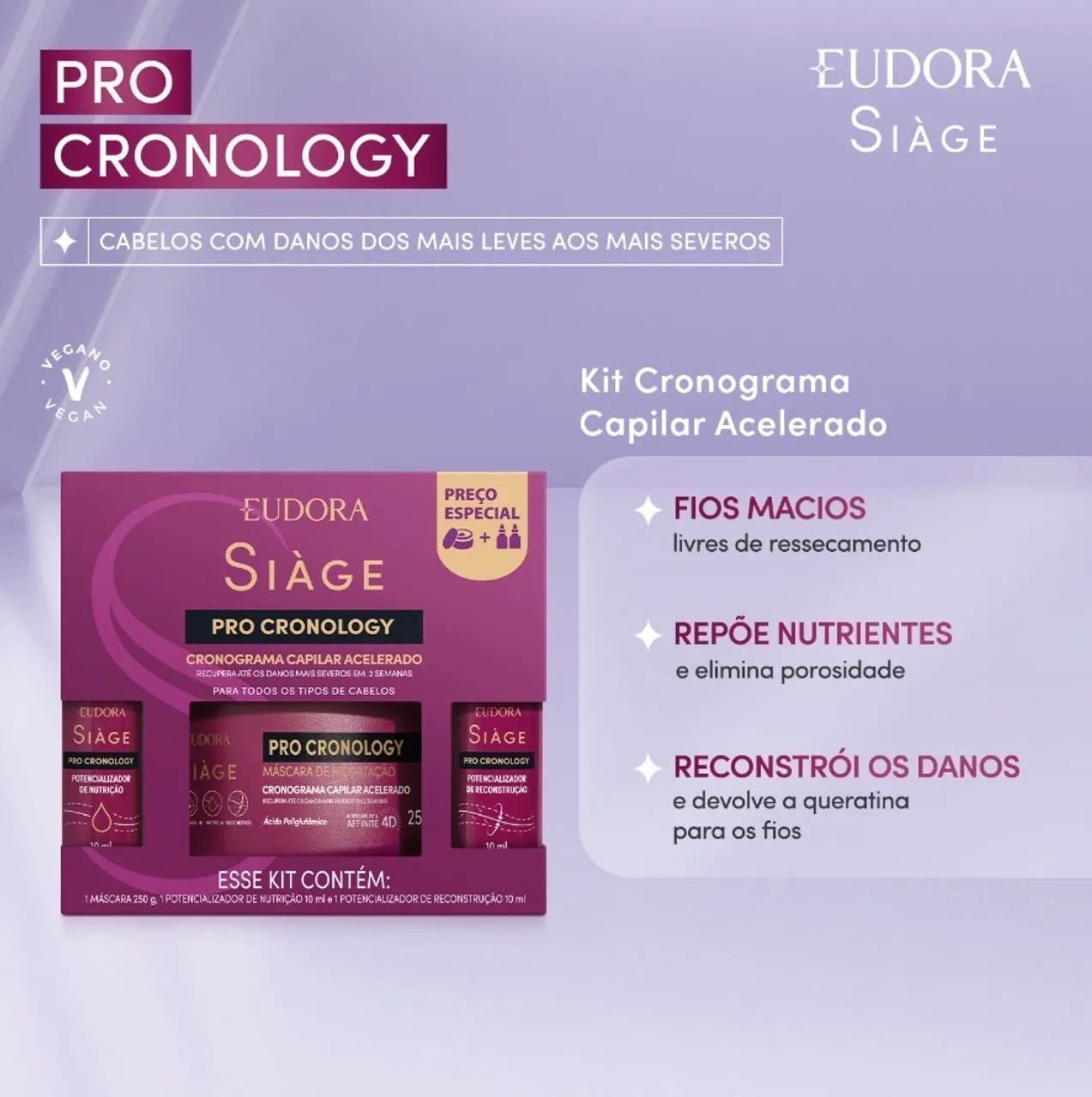 Kit Cronograma Capilar EUDORA - Foto 4