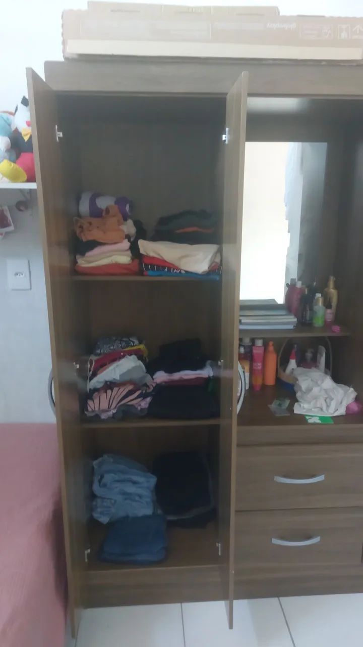 GUARDA ROUPA SOLTEIRO COM ESPELHO  - Foto 2