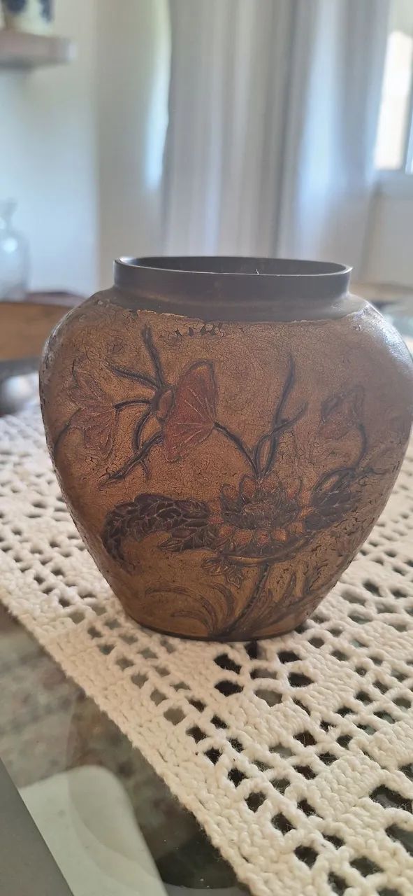 Vaso latão pequeno antigo - Foto 2