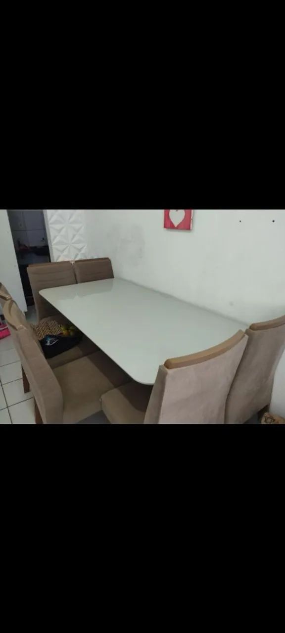 Conjunto mesa com 6 cadeiras  modernas - Foto 2