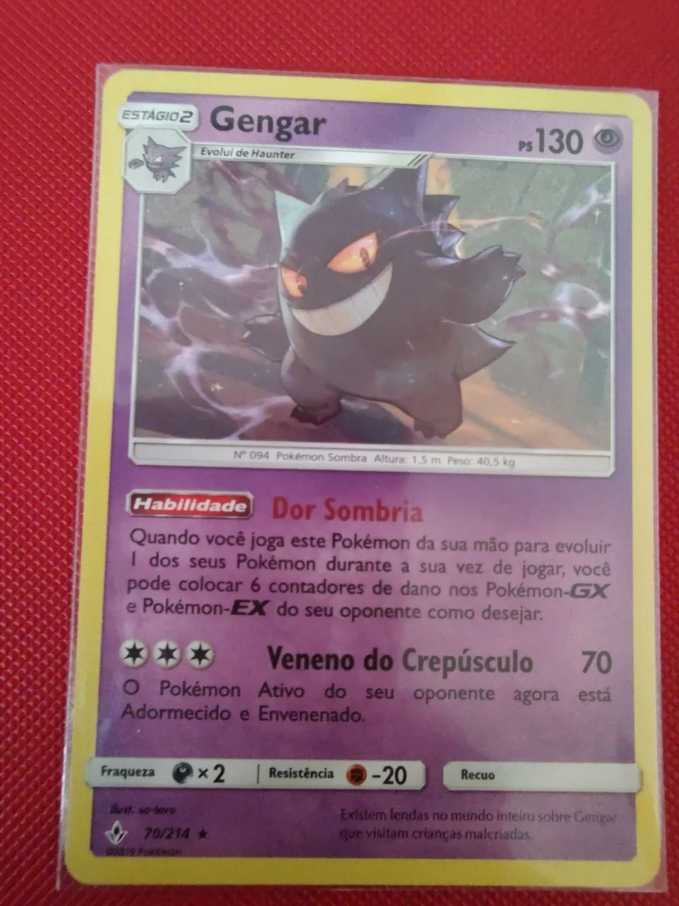 Carta Pokémon Gengar Rara SP - Foto 3