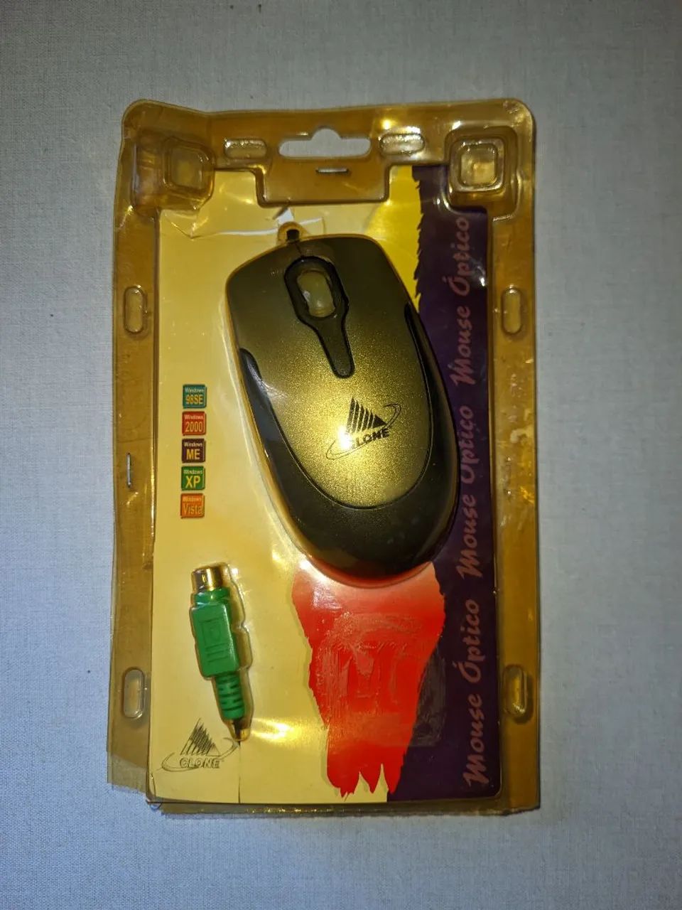 Mouse Retrô Óptico Clone PS/2