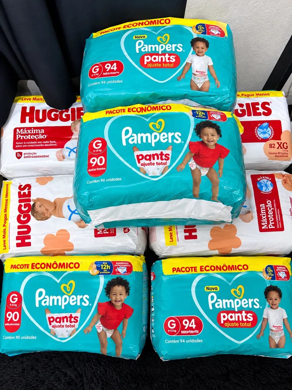 Fralda Pampers e Huggies 