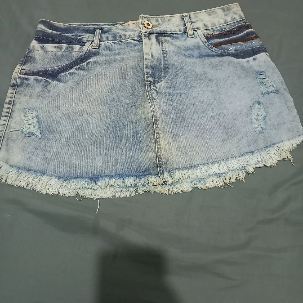 Mini saia jeans 
