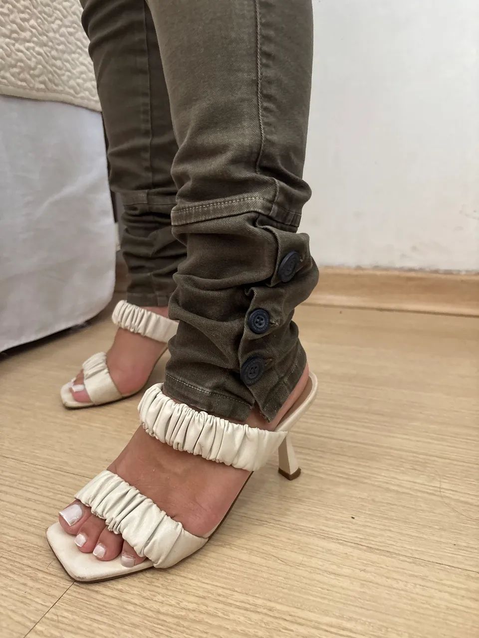 Calça jeans sarja feminina  - Foto 4