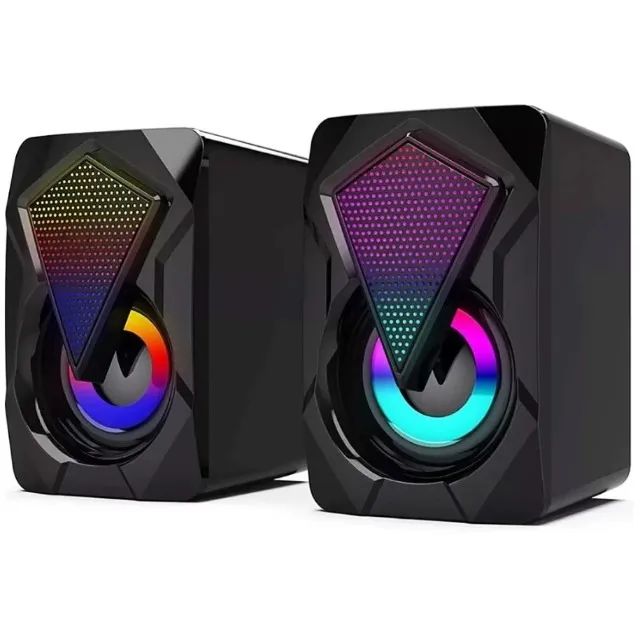 Caixa De Som Para PC/Computador e Notebook Potatil Design Moderno RGB, USB 6w - Foto 3