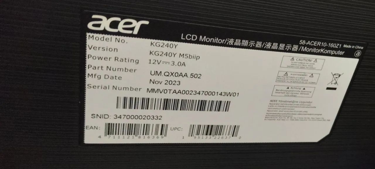 Monitor Acer 240hz  - Foto 2