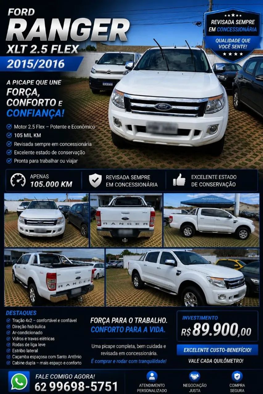 Ford Ranger Ranger XLT 2.5 16V 4x2 CD Flex 2016