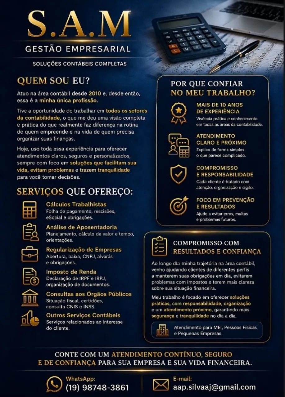 Serviços de Contabilidade no precinho
