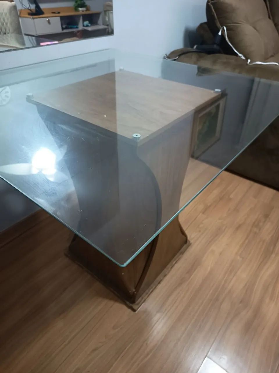 Mesa de vidro 1,00x1,00 - Foto 2