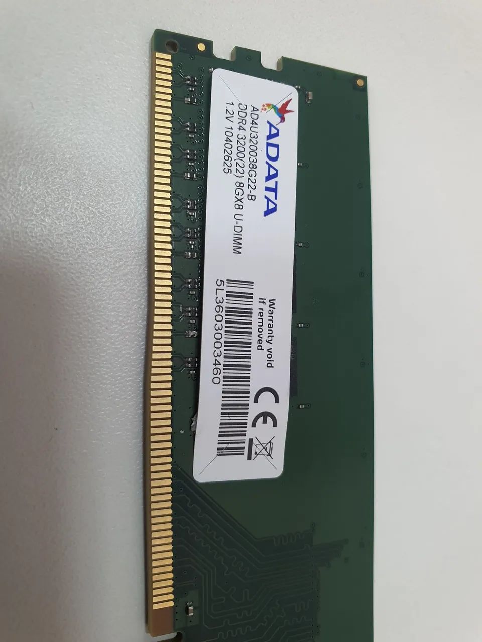Memória RAM Desktop 8GB DDR4 3200MHz Adata - Impecável/Testada - Foto 2