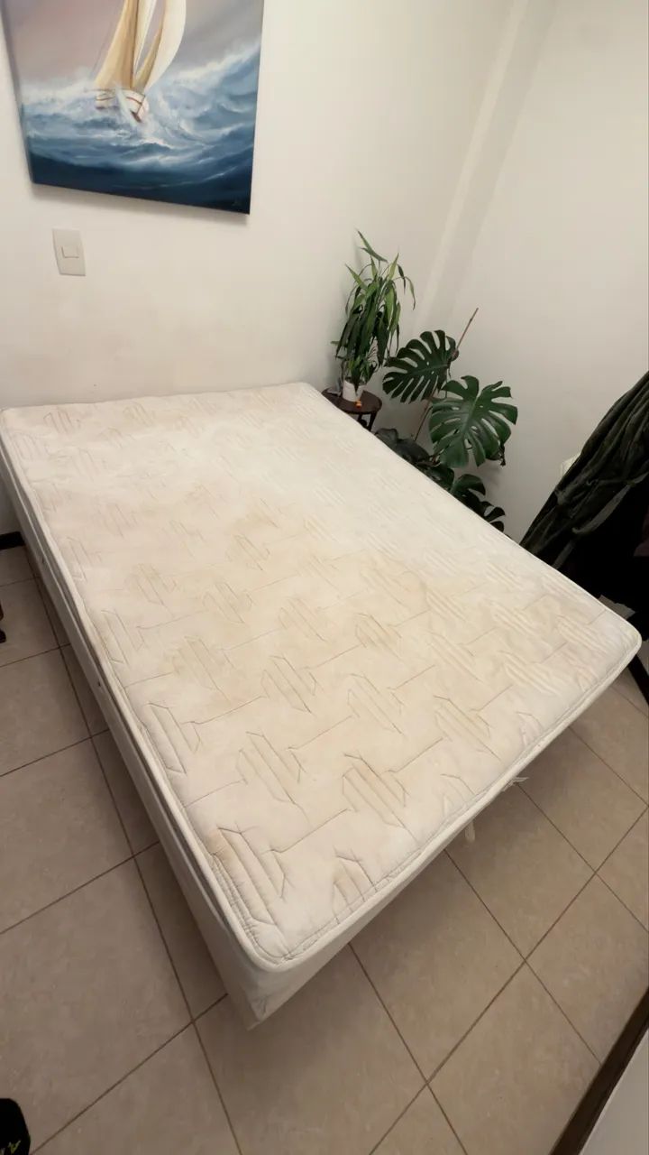 Cama de Casal Completo (colchão + base) - Foto 2