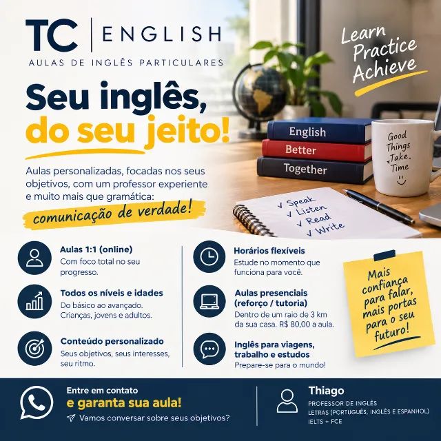Aulas Particulares de Inglês Online