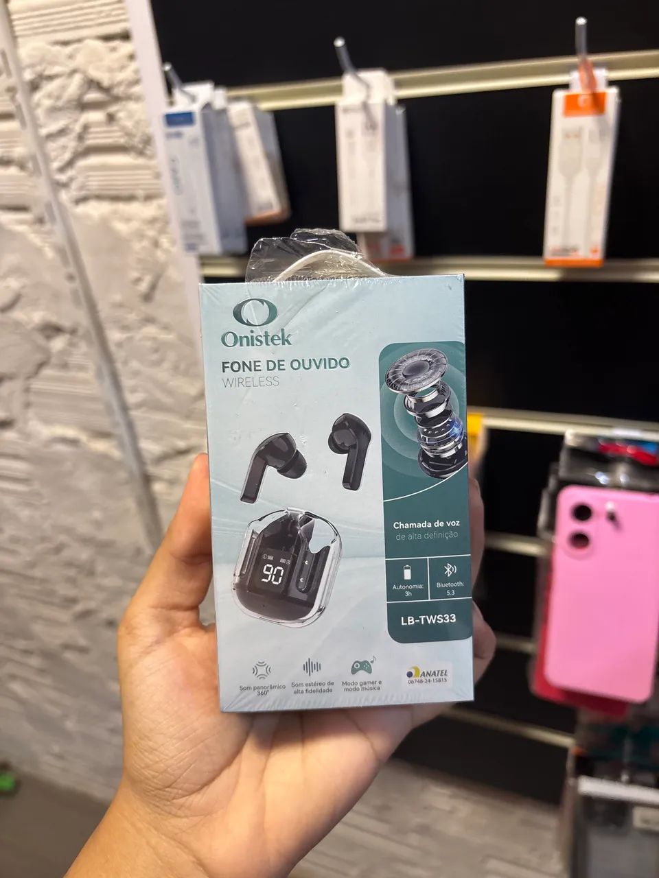Fone de ouvido Bluetooth Onistek 