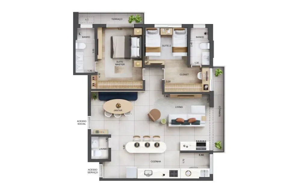 PLANTA 96m²