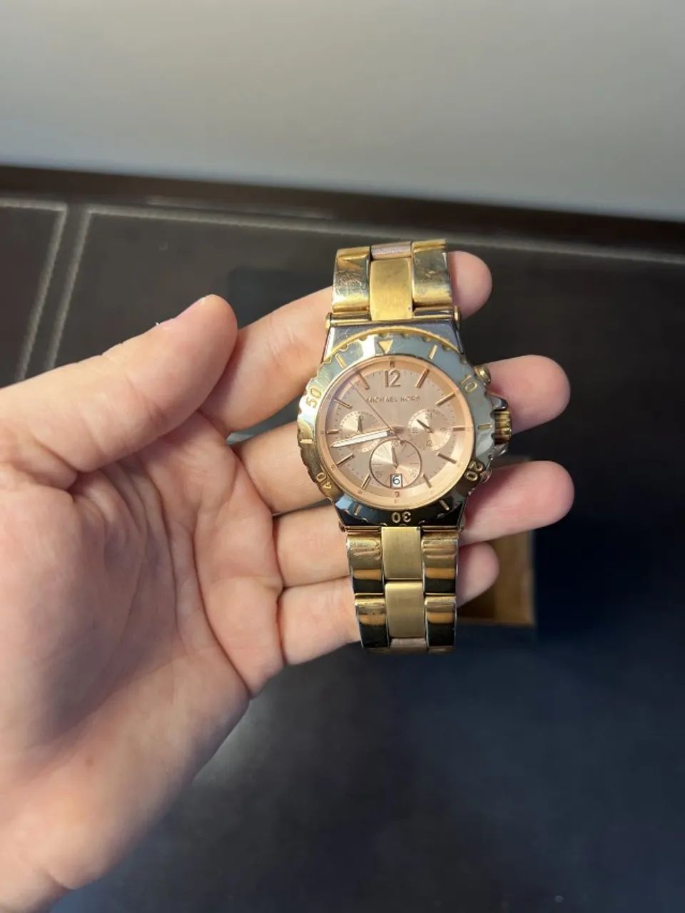 Relógio Michael Kors MK-5314 Cronógrafo Prata e Rosé - Foto 3