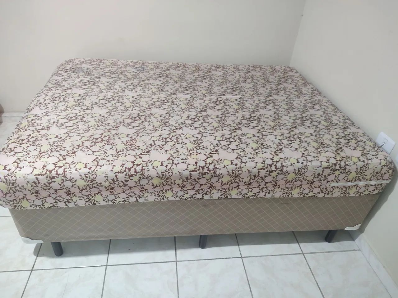 Cama Box Casal + Colchão Ortobom