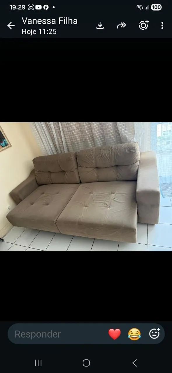 Vendo sofá retrátil 2 lugares - Foto 3