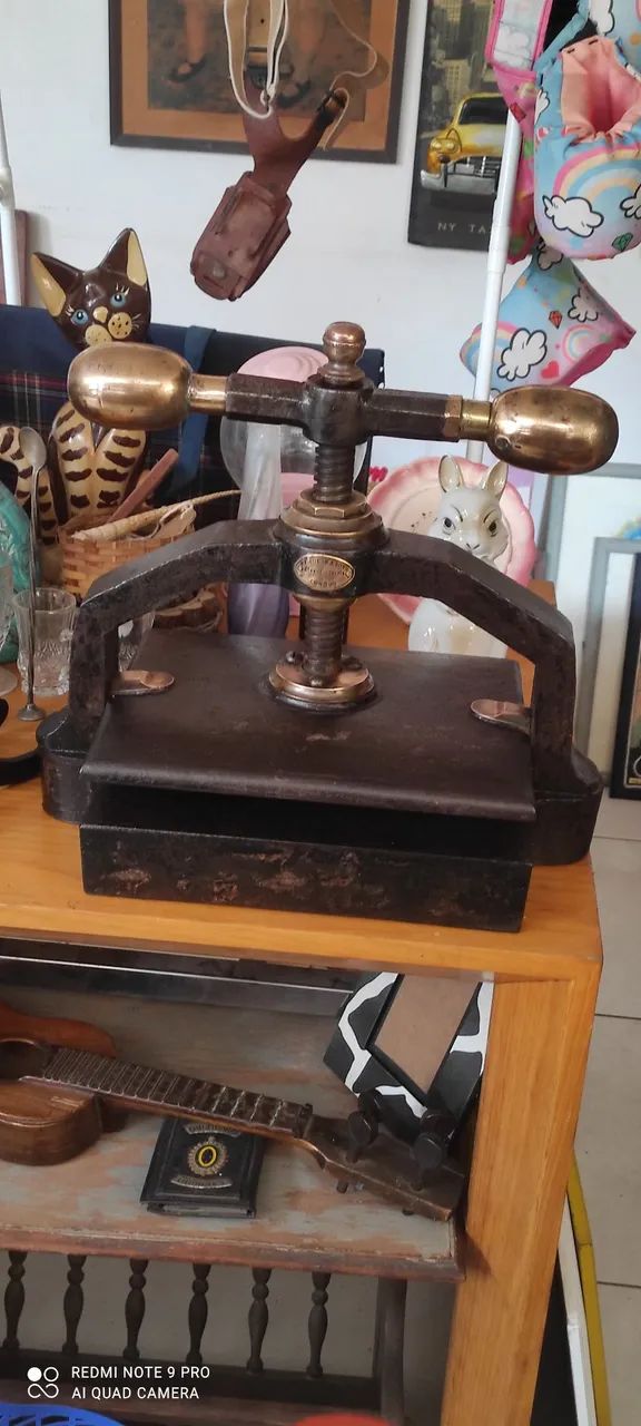 Prensa de tipografia,antiga e rara: - Foto 4