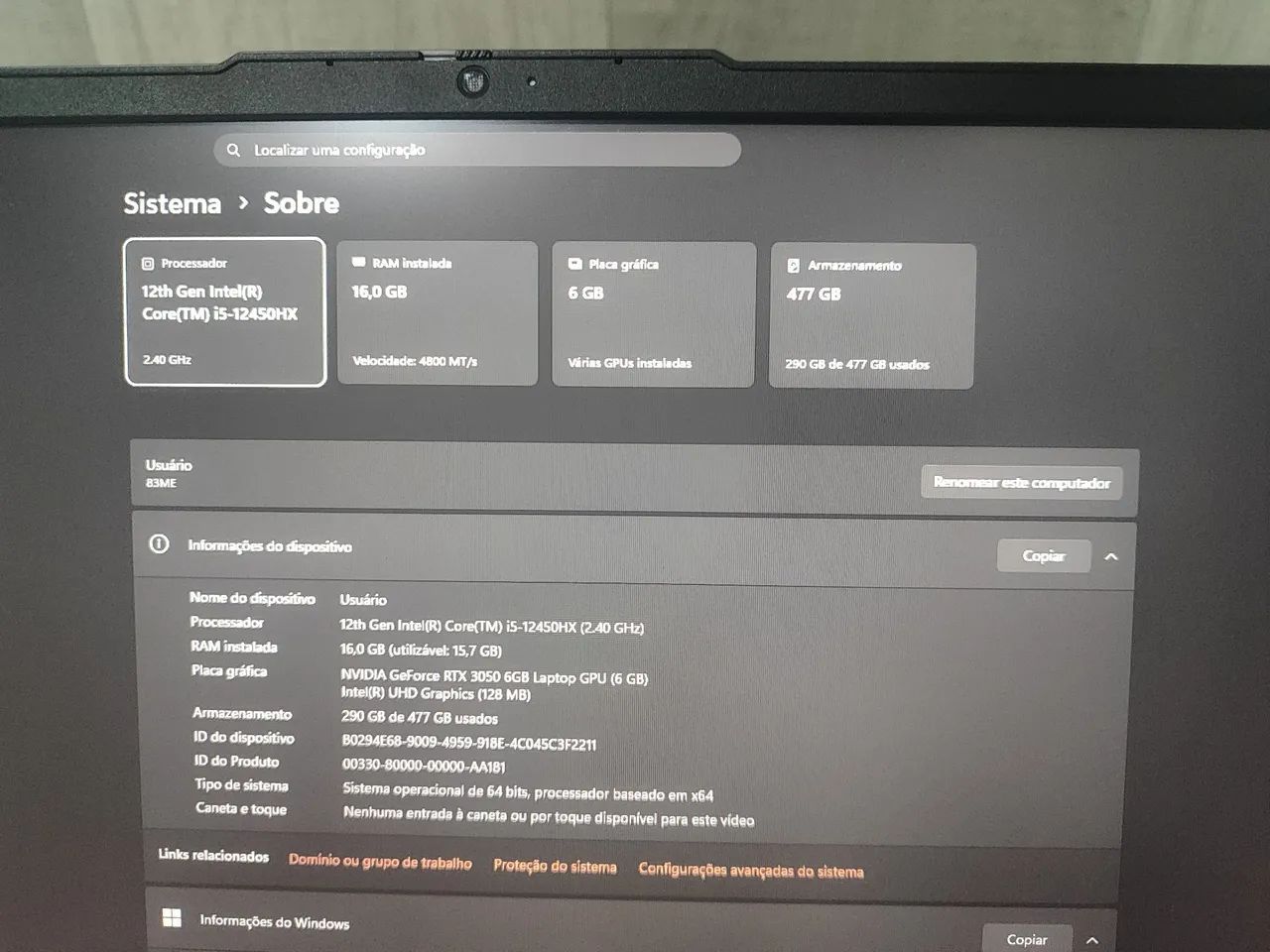 SETUP COMPLETO | Notebook Lenovo Loq rtx 3050 + Teclado + Monitor + Mouse/Mousepad + Base - Foto 4