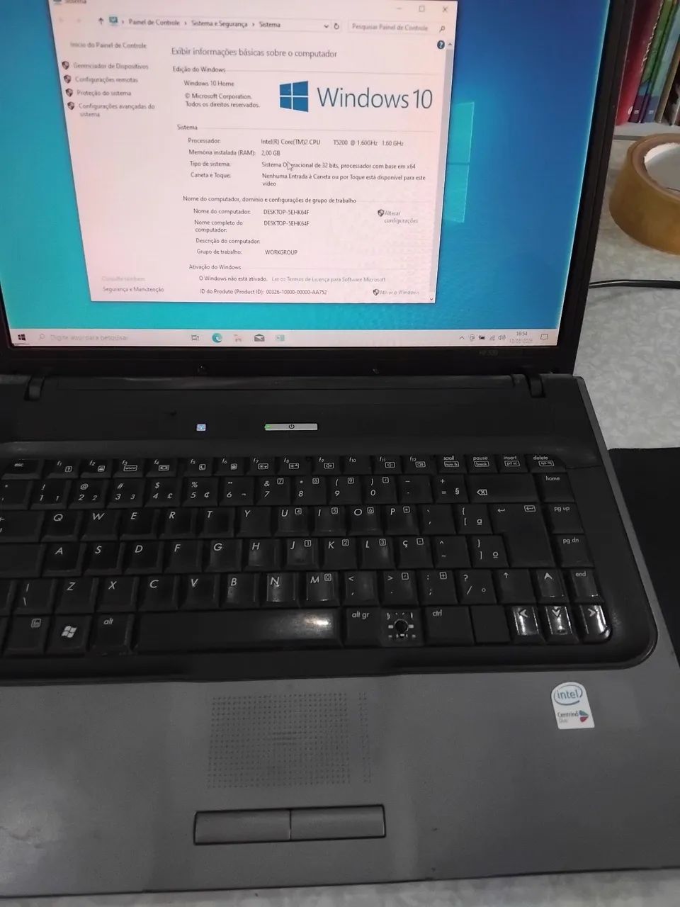 Notebook HP 530 Core 2duo T5200 2gb hd320gb win10 - Foto 2