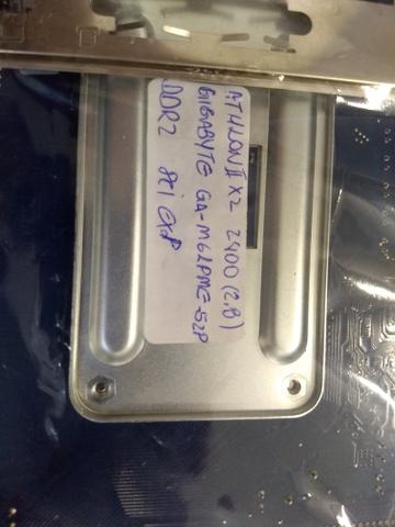 Kit Placa mãe athlon 2 x2 2400 2.8ghz gigabyte ga-m61pme-s2p-5lp ddr2 - Foto 5