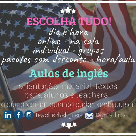 Aulas e serviços de inglês - alunos e teachers