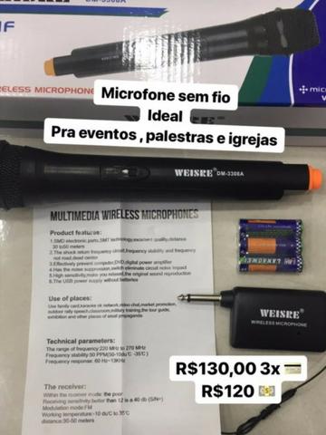 Microfone Sem Fio Weisre Dm - 3308a Vhf - Foto 3