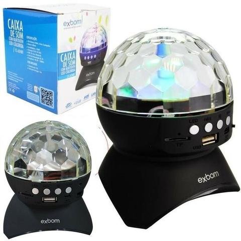 Exbom Caixa De Som Globo Cs-a24-bt Com Led Dj Usb/fm/sd 6w R$ 79,00