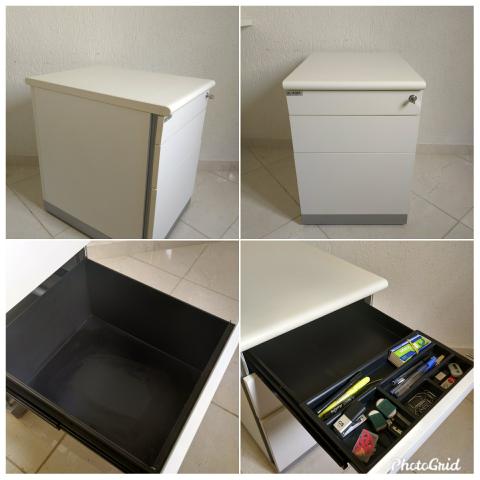 Bancada de trabalho MDF branco + cadeiras de escritório+ móvel arquivo - Foto 3