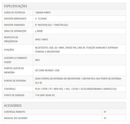 Caixa de Som North Tech Modelo PX 180 - Foto 3