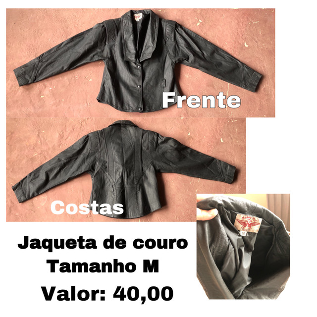 jaqueta de couro m